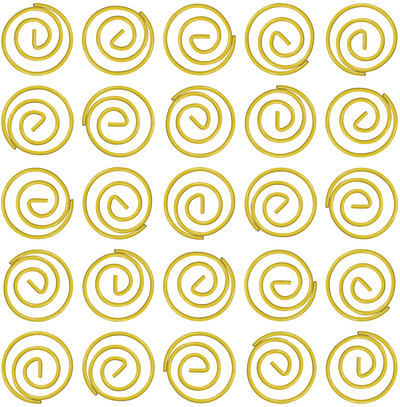 Yellow Circular "Cloops" Paper Clips - 50 Pack