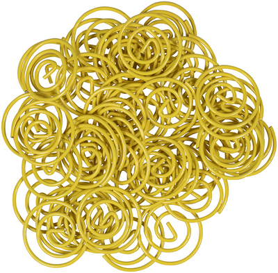 Yellow Circular "Cloops" Paper Clips - 50 Pack