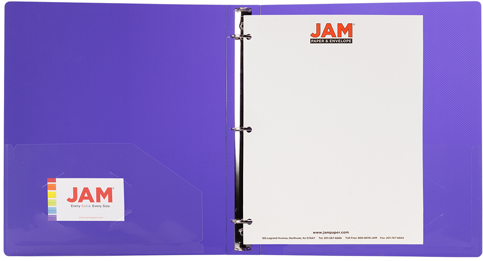Purple Plastic 1 Inch 3-Ring Binder