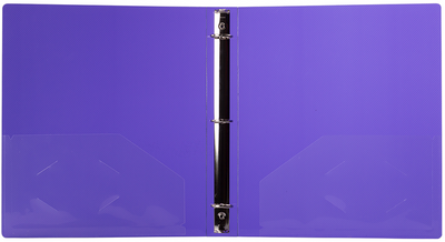 Purple Plastic 1 Inch 3-Ring Binder