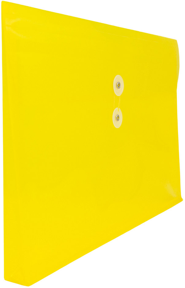 Yellow Letter Booklet Plastic Envelopes (9 3/4 x 13) with Button & String