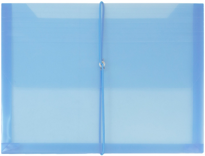 Assorted Letter (9 3/4 x 13) Booklet with 2 5/8" Expansion Plastic Envelopes with Elastic Plastic - 6 Pack