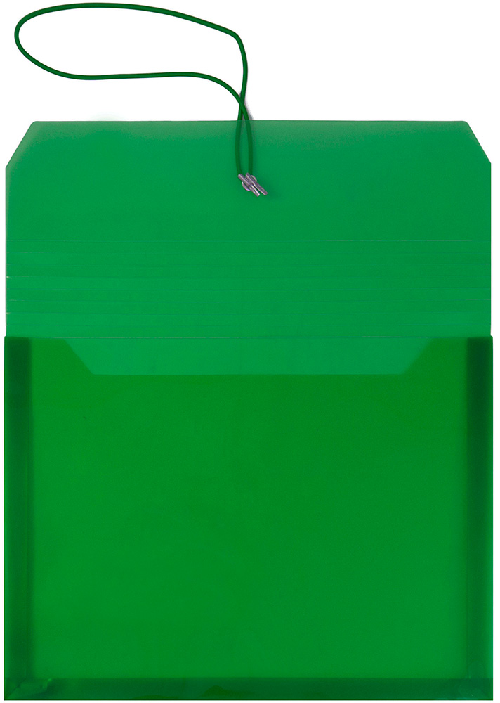 Assorted Letter (9 3/4 x 13) Booklet with 2 5/8" Expansion Plastic Envelopes with Elastic Plastic - 6 Pack