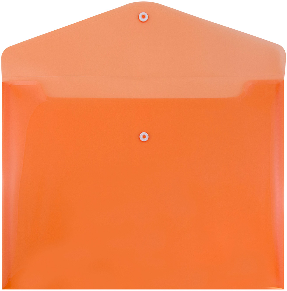 Orange Letter Booklet Plastic Envelopes (9 3/4 x 13) with Snap Closure