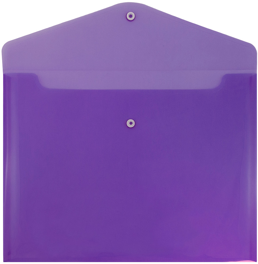 Purple Letter Booklet Plastic Envelopes (9 3/4 x 13) with Snap Closure