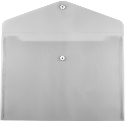 Smoke Gray Letter Booklet Plastic Envelopes (9 3/4 x 13) with Snap Closure