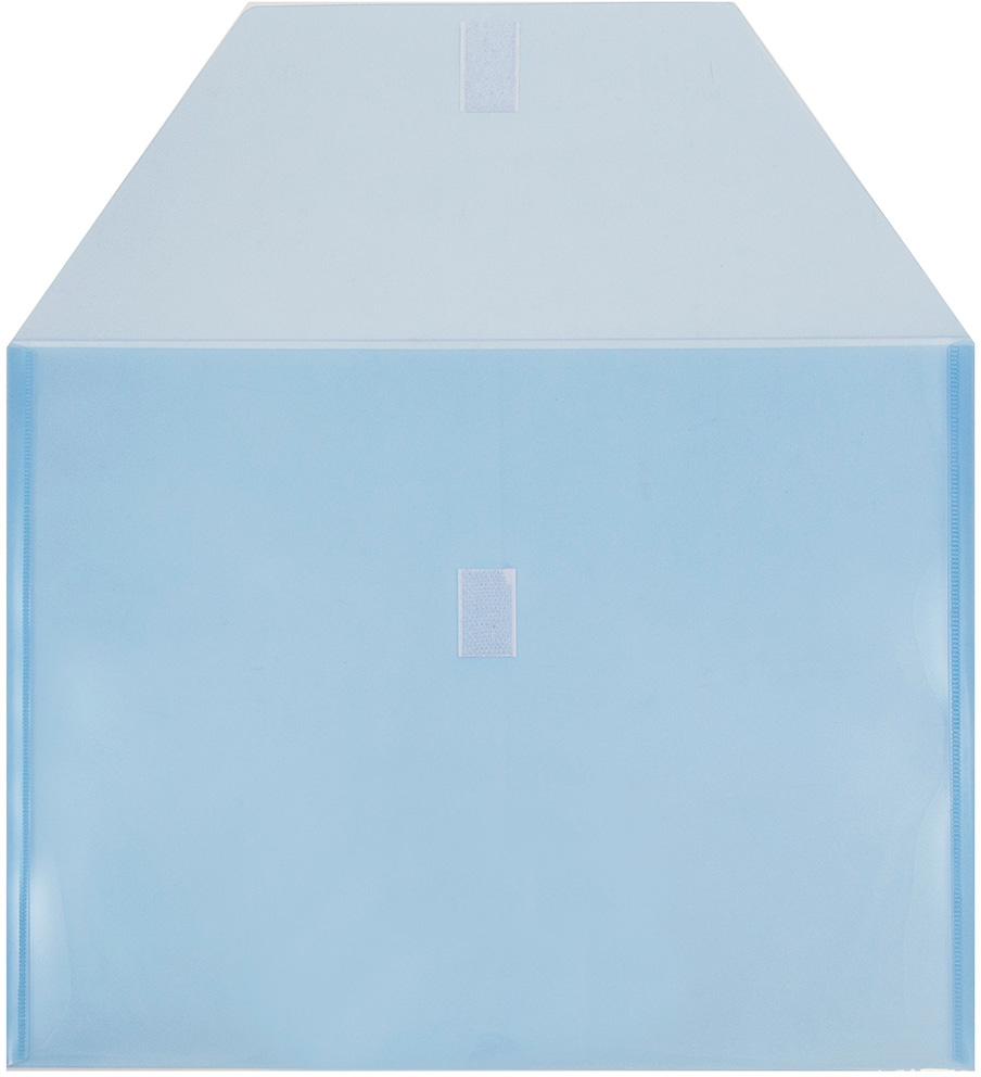 Blue Letter Booklet Plastic Envelopes (9 3/4 x 13) with Hook and Loop Closure