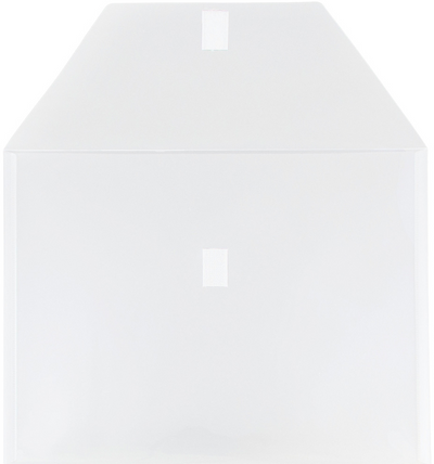 Clear Letter Booklet Plastic Envelopes (9 3/4 x 13) with Hook and Loop Closure
