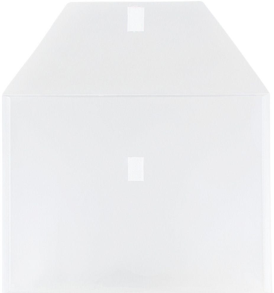 Clear Letter Booklet Plastic Envelopes (9 3/4 x 13) with Hook and Loop Closure