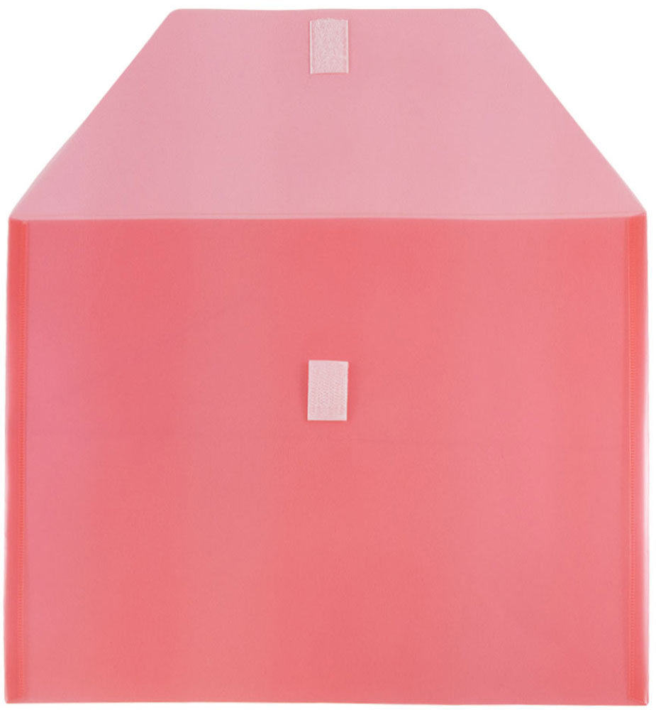 Red Letter Booklet Plastic Envelopes (9 3/4 x 13) with Hook and Loop Closure