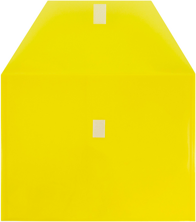 Yellow Letter Booklet Plastic Envelopes (9 3/4 x 13) with Hook and Loop Closure
