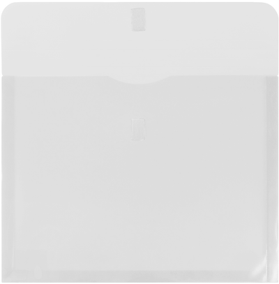Clear Letter Booklet with 1" Expansion Plastic Envelopes (9 3/4 x 13) with Hook and Loop Closure