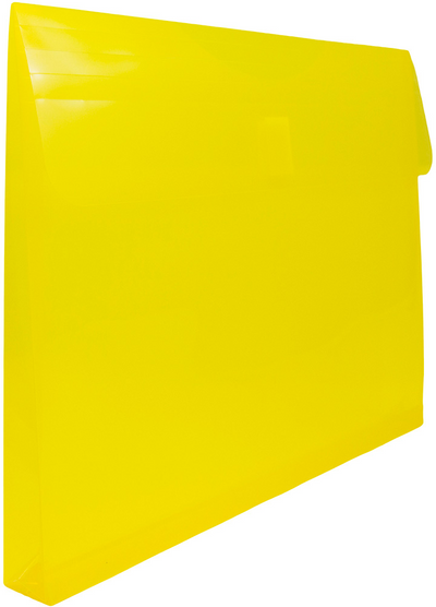 Yellow Letter Booklet with 1" Expansion Plastic Envelopes (9 3/4 x 13) with Hook and Loop Closure