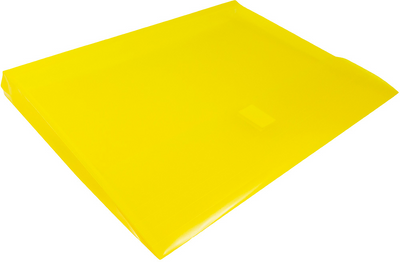 Yellow Letter Booklet with 1" Expansion Plastic Envelopes (9 3/4 x 13) with Hook and Loop Closure