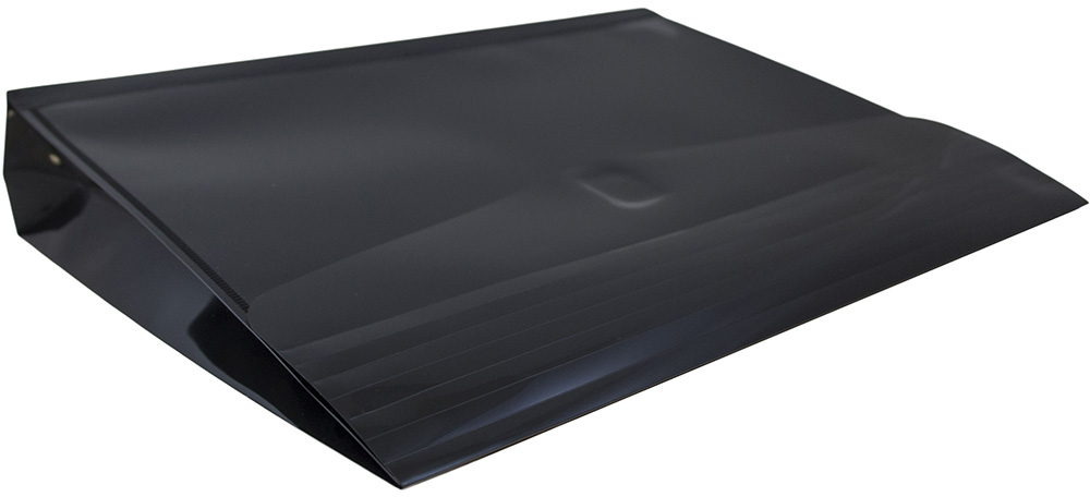Black Letter Booklet with 2" Expansion Plastic Envelopes (9 3/4 x 13) with Hook and Loop Closure