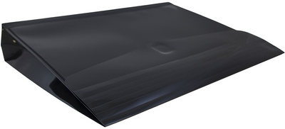 Black Letter Booklet with 2" Expansion Plastic Envelopes (9 3/4 x 13) with Hook and Loop Closure