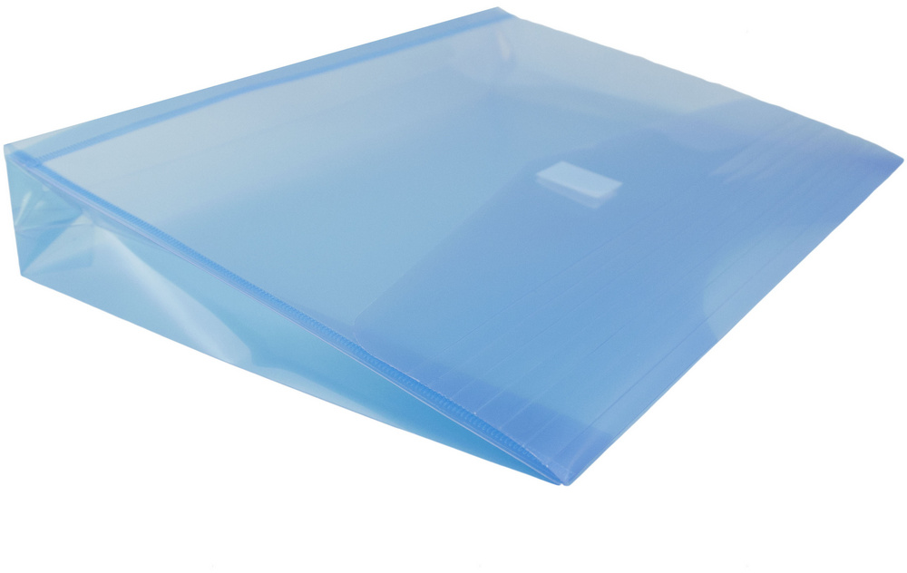 Blue Letter Booklet with 2" Expansion Plastic Envelopes (9 3/4 x 13) with Hook and Loop Closure