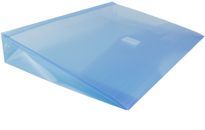 Blue Letter Booklet with 2" Expansion Plastic Envelopes (9 3/4 x 13) with Hook and Loop Closure