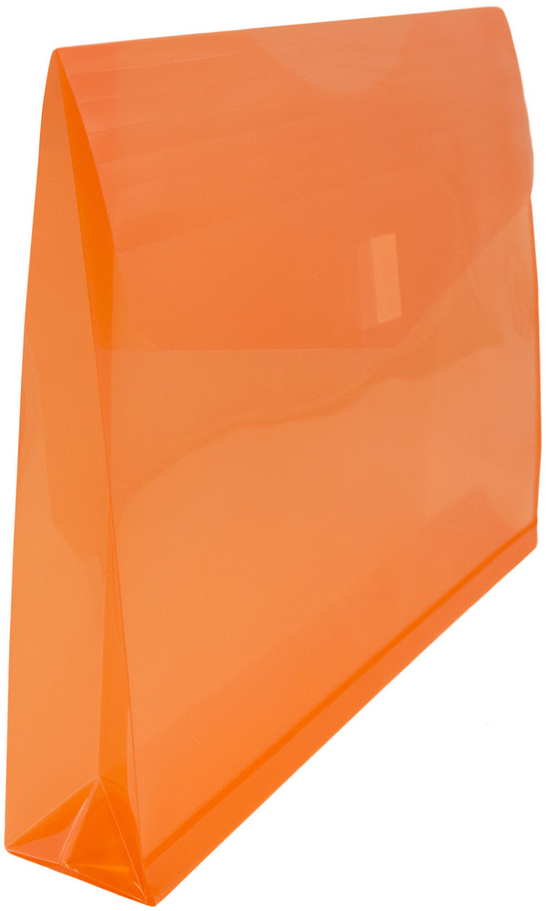 Orange Letter Booklet with 2" Expansion Plastic Envelopes (9 3/4 x 13) with Hook and Loop Closure