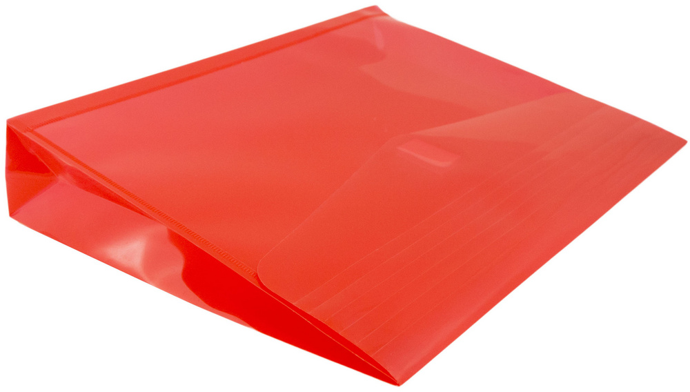Red Letter Booklet with 2" Expansion Plastic Envelopes (9 3/4 x 13) with Hook and Loop Closure