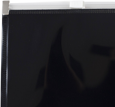 Black Letter Booklet Plastic Envelopes (9 3/4 x 13) with Zip Closure