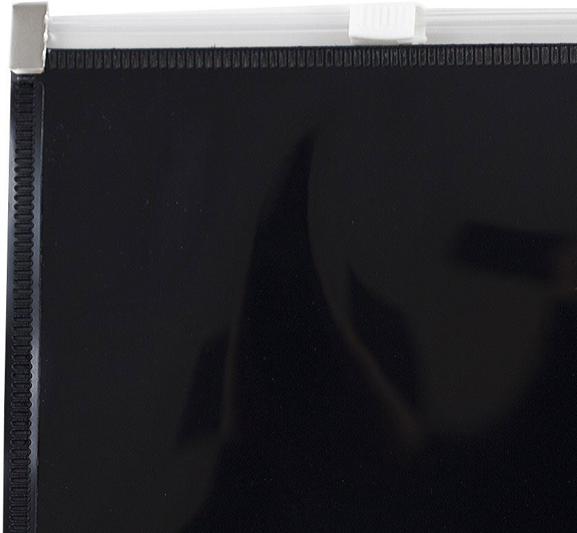 Black Letter Booklet Plastic Envelopes (9 3/4 x 13) with Zip Closure