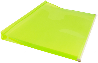 Lime Green Letter Booklet Plastic Envelopes (9 3/4 x 13) with Zip Closure