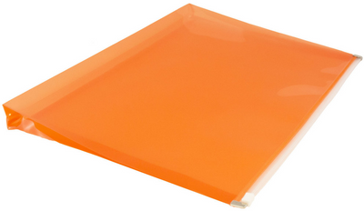 Orange Letter Booklet Plastic Envelopes (9 3/4 x 13) with Zip Closure