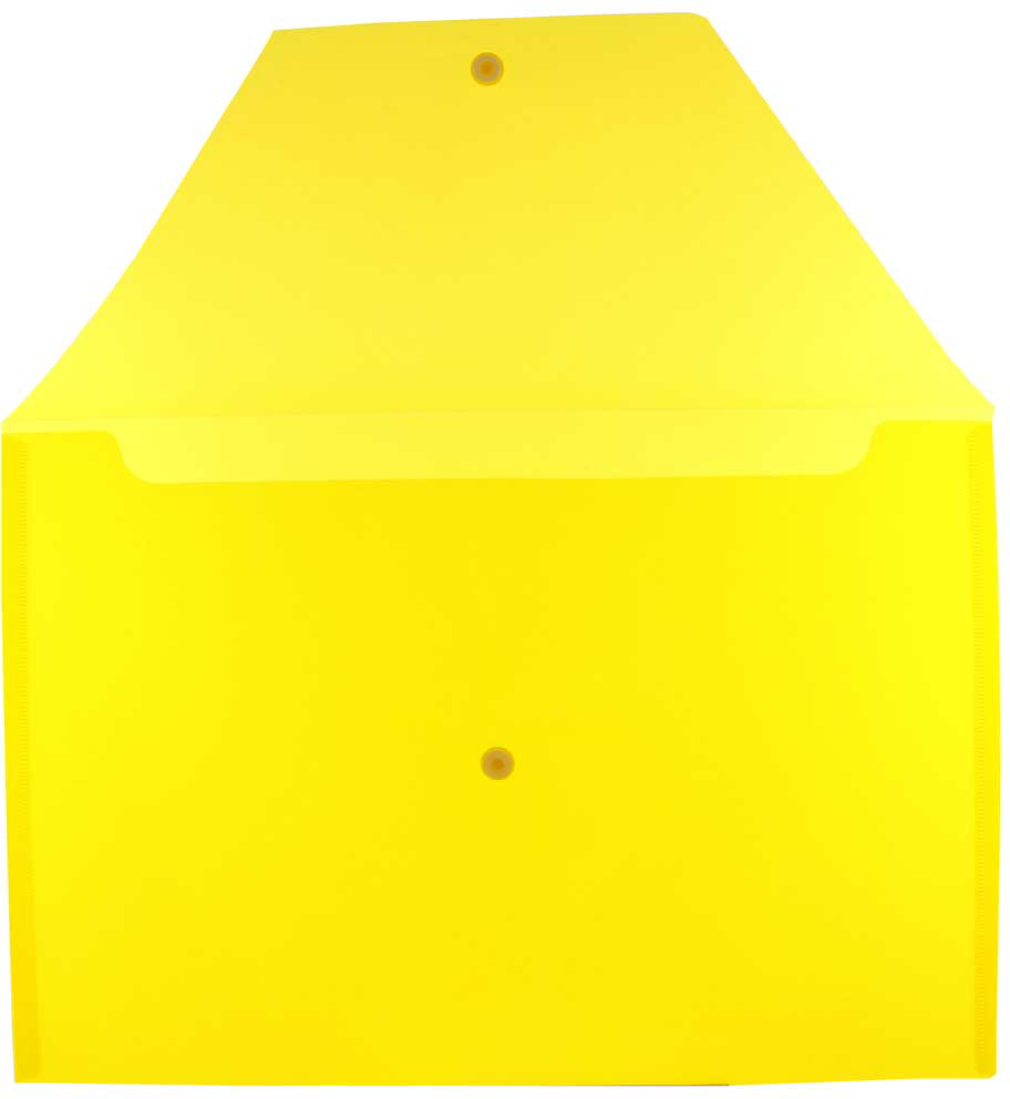 Yellow Legal Booklet Plastic Envelopes (9 3/4 x 14 1/2) with Snap Closure