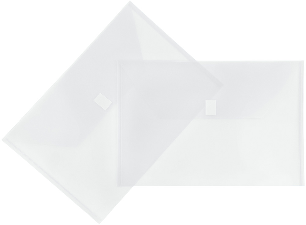 Clear Legal Booklet Plastic Envelopes (9 3/4 x 14 1/2) with Hook and Loop Closure