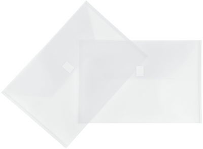 Clear Legal Booklet Plastic Envelopes (9 3/4 x 14 1/2) with Hook and Loop Closure