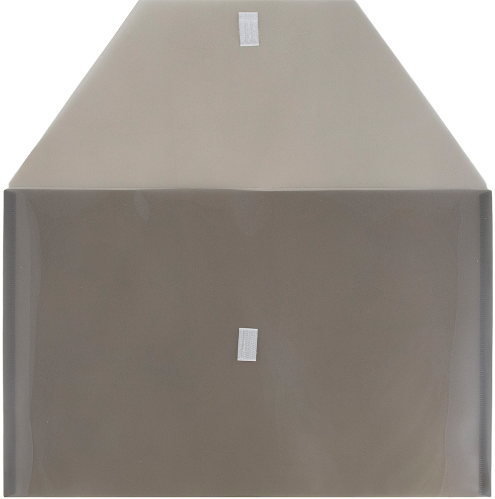 Smoke Gray Legal Booklet Plastic Envelopes (9 3/4 x 14 1/2) with Hook and Loop Closure