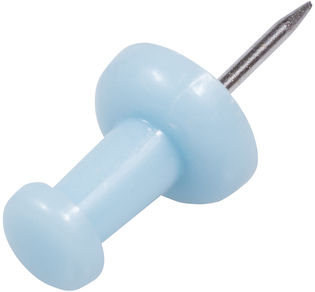 Baby Blue Pushpins - 100 Pack