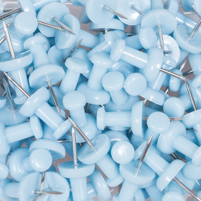 Baby Blue Pushpins - 100 Pack