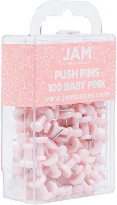 Baby Pink Pushpins - 100 Pack