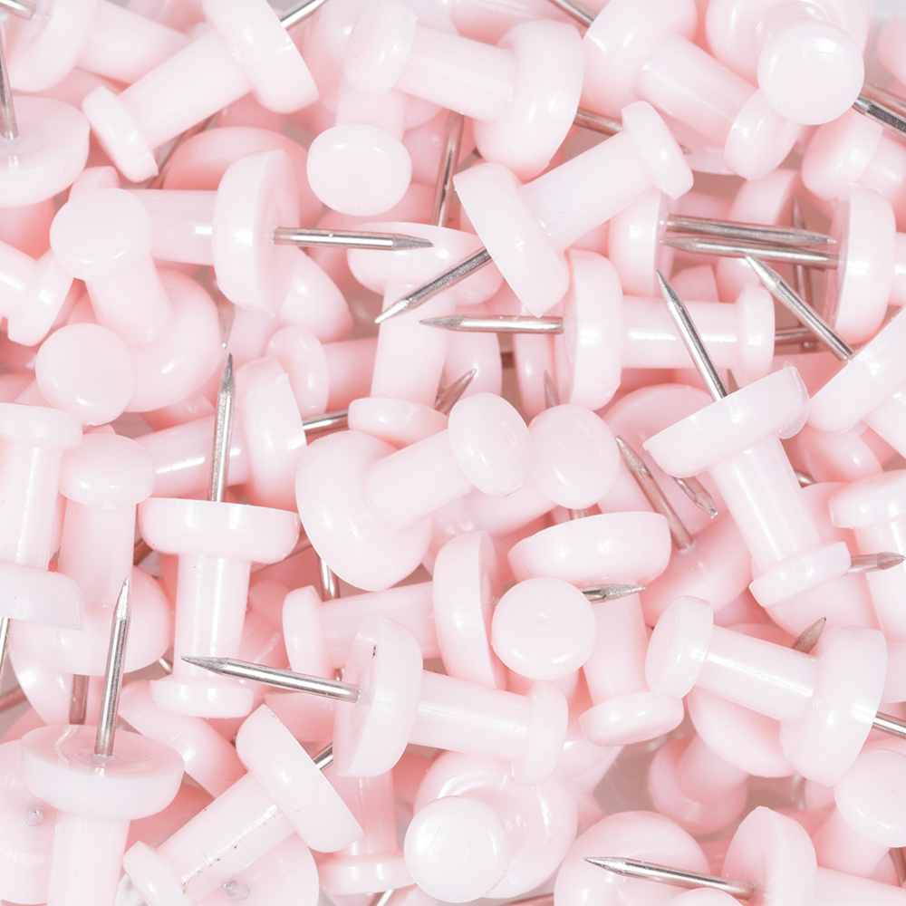 Baby Pink Pushpins - 100 Pack
