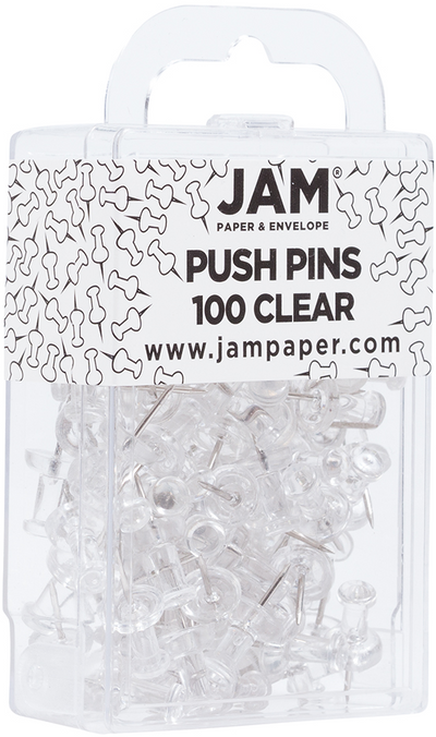 Clear Pushpins - 100 Pack
