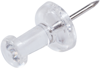 Clear Pushpins - 100 Pack
