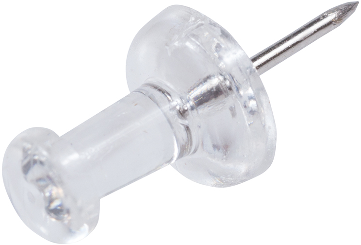 Clear Pushpins - 100 Pack