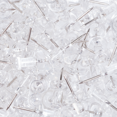 Clear Pushpins - 100 Pack