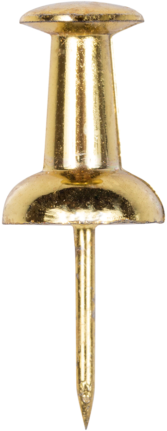 Gold Pushpins - 100 Pack