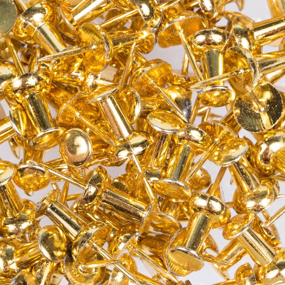 Gold Pushpins - 100 Pack