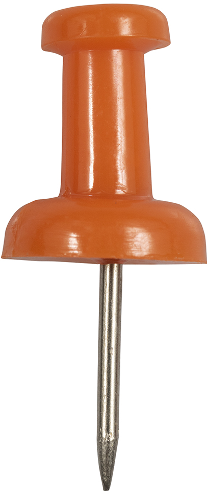 Orange Pushpins - 100 Pack