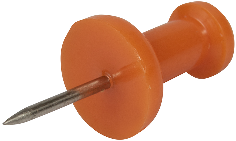 Orange Pushpins - 100 Pack