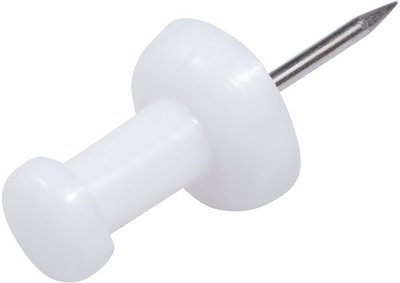 White Pushpins - 100 Pack