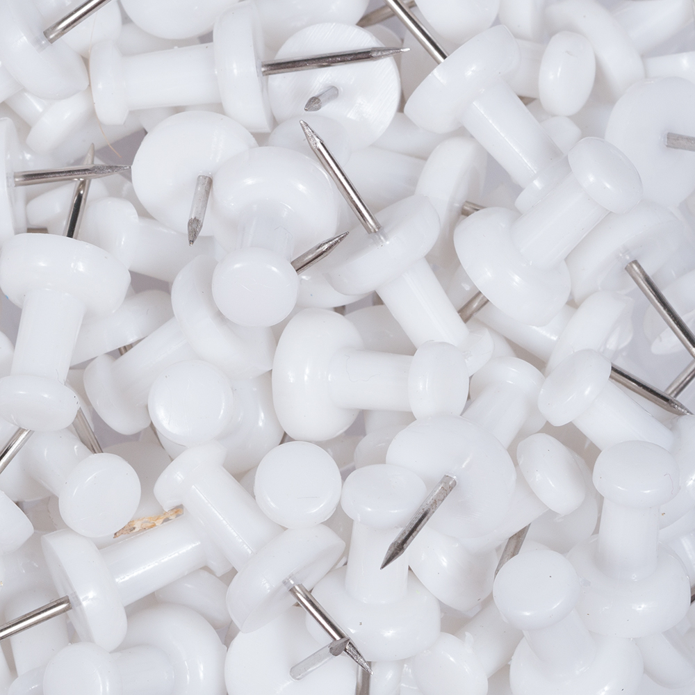White Pushpins - 100 Pack