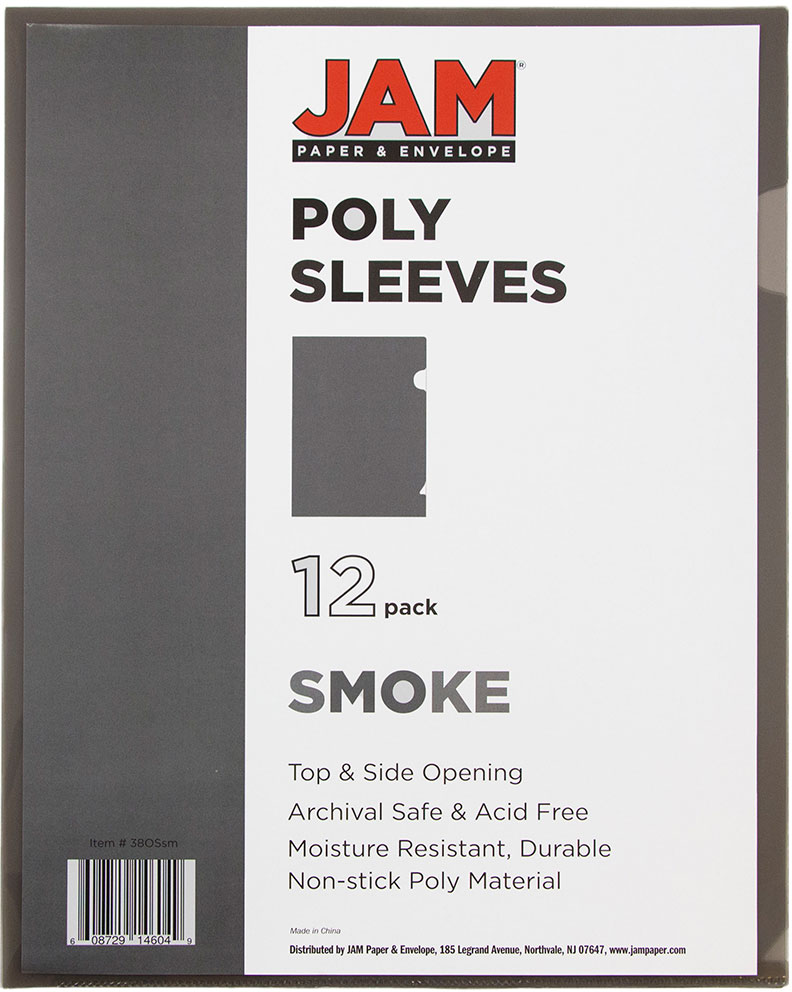 Smoke Gray 9 x 11 1/2 Plastic Sleeves