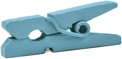 Blue Small 7/8 Inch Wood Clips - 50 Pack