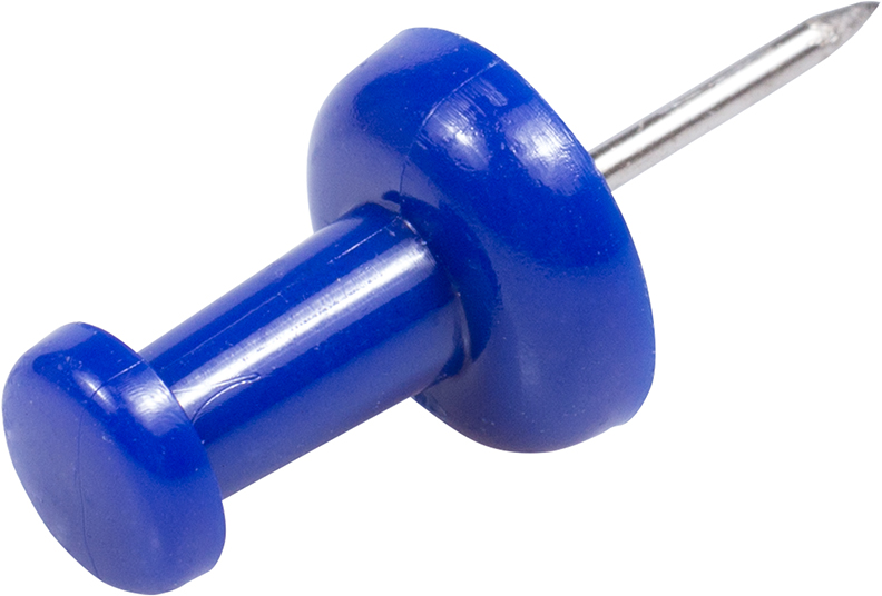 Blue Pushpins - 100 Pack