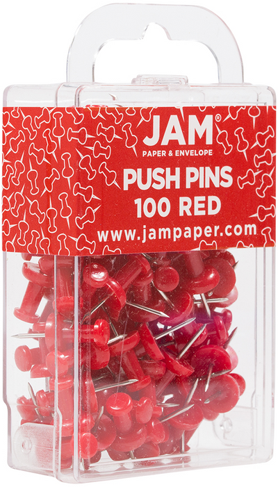 Red Pushpins - 100 Pack